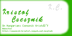 kristof csesznik business card